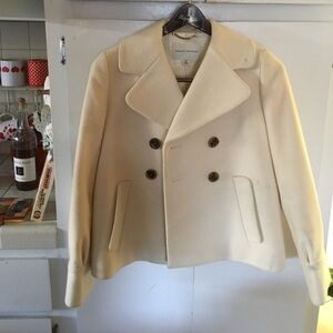 Banana Republic Cream Pea Coat